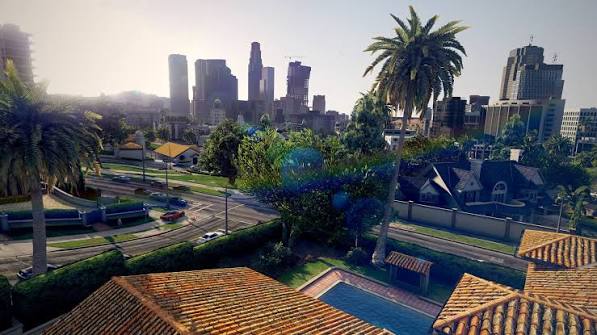 Los Santos downtown skyline and residential district